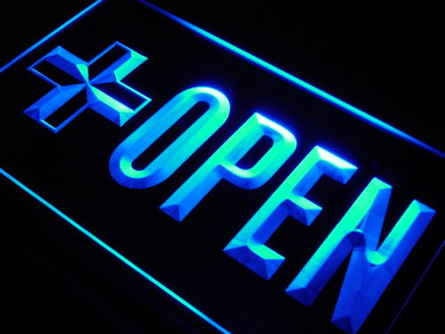 OPEN Pharmacy Drugs RX Shop Neon Light Sign